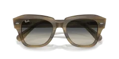 Ray Ban RB2186 State Street 140571 49  Kadın Güneş Gözlüğü Çizgili Sarı Süt Kahve - 49-20 /145